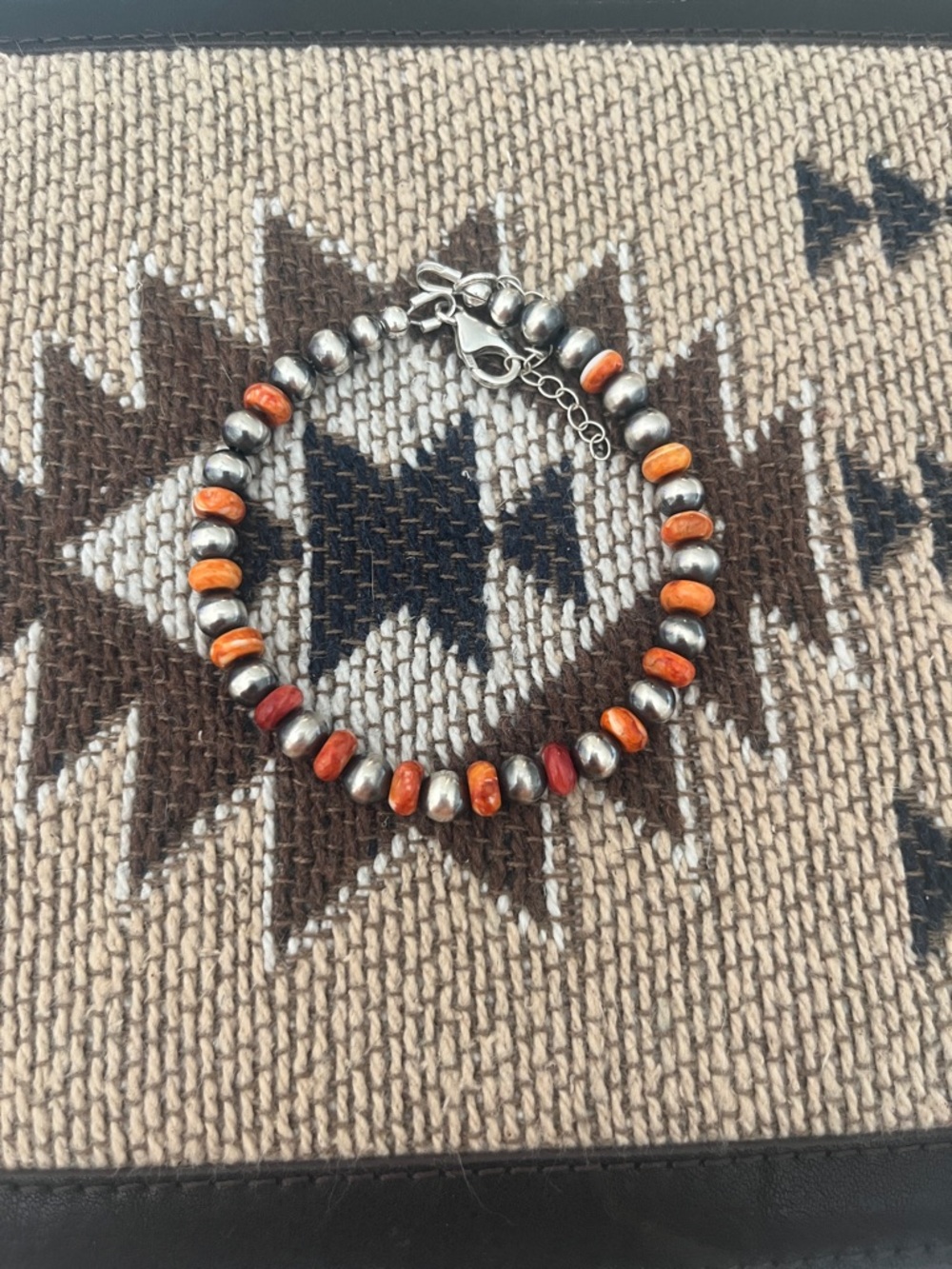Navajo Pearl Bracelet with Genuine Spiny Oyster